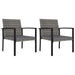Garden Dining Chairs 2 Pcs Poly Rattan Grey Topoox
