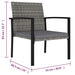 Garden Dining Chairs 2 Pcs Poly Rattan Grey Topoox
