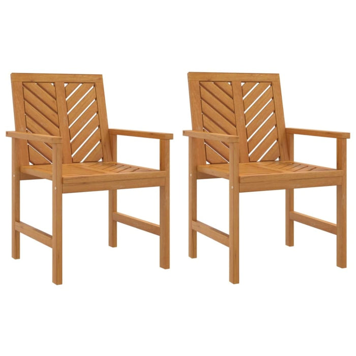 Garden Dining Chairs 2 Pcs Solid Wood Acacia Tlxxxi