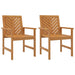 Garden Dining Chairs 2 Pcs Solid Wood Acacia Tlxxxi