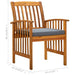 Garden Dining Chairs 3 Pcs with Cushions Solid Acacia Wood