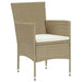 Garden Dining Chairs 4 Pcs Poly Rattan Beige Tobpla