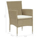 Garden Dining Chairs 4 Pcs Poly Rattan Beige Tobpla