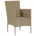 Garden Dining Chairs 4 Pcs Poly Rattan Beige Tobpla