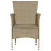 Garden Dining Chairs 4 Pcs Poly Rattan Beige Tobpla