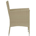 Garden Dining Chairs 4 Pcs Poly Rattan Beige Tobpla