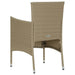 Garden Dining Chairs 4 Pcs Poly Rattan Beige Tobpla