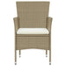 Garden Dining Chairs 4 Pcs Poly Rattan Beige Tobpla