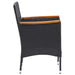 Garden Dining Chairs 4 Pcs Poly Rattan Black Tobpll