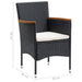 Garden Dining Chairs 4 Pcs Poly Rattan Black Tobpll