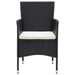 Garden Dining Chairs 4 Pcs Poly Rattan Black Tobplx