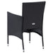 Garden Dining Chairs 4 Pcs Poly Rattan Black Tobplx