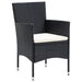 Garden Dining Chairs 4 Pcs Poly Rattan Black Tobplx