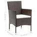 Garden Dining Chairs 4 Pcs Poly Rattan Brown Tobplp