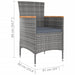 Garden Dining Chairs 4 Pcs Poly Rattan Grey Tollkl