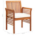 Garden Dining Chairs with Cushions 2 Pcs Solid Acacia Wood