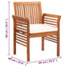 Garden Dining Chairs With Cushions 4 Pcs Solid Wood Acacia