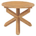 Garden Dining Table ø90x75 Cm Solid Wood Teak Tololn