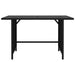 Garden Dining Table Black 110x70x65 Cm Poly Rattan Totpoo