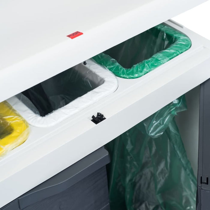 Garden Dustbin with 3 Bags Dark Grey 65x38x102 Cm Aplix