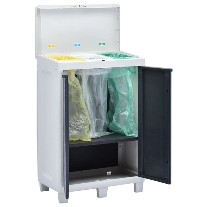 Garden Dustbin with 3 Bags Dark Grey 65x38x102 Cm Aplix