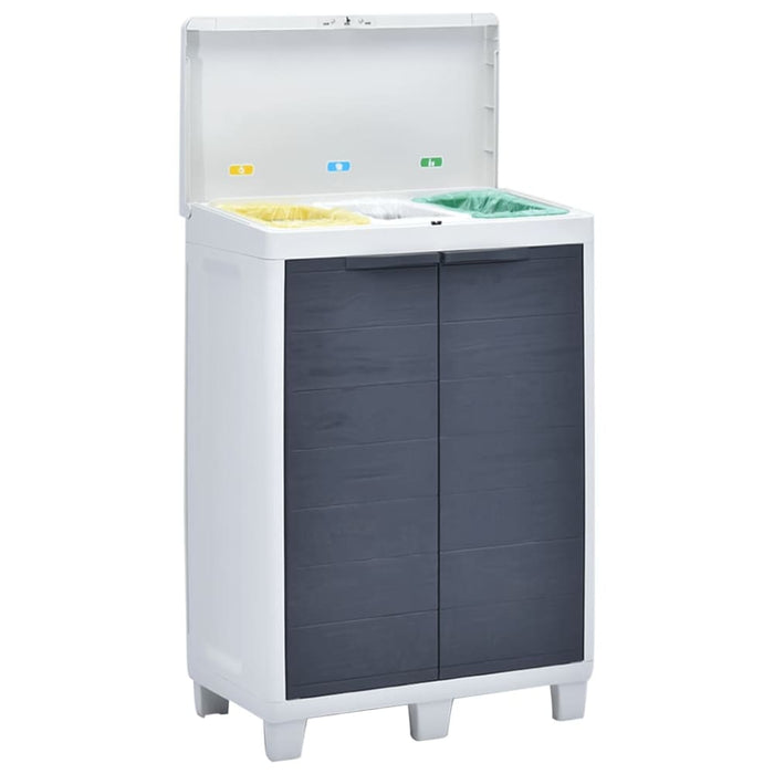 Garden Dustbin with 3 Bags Dark Grey 65x38x102 Cm Aplix