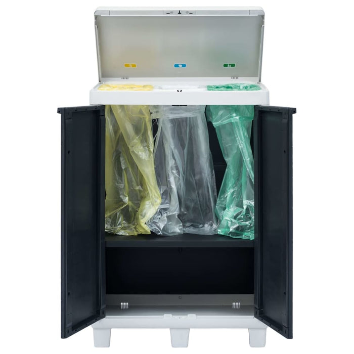 Garden Dustbin with 3 Bags Dark Grey 65x38x102 Cm Aplix