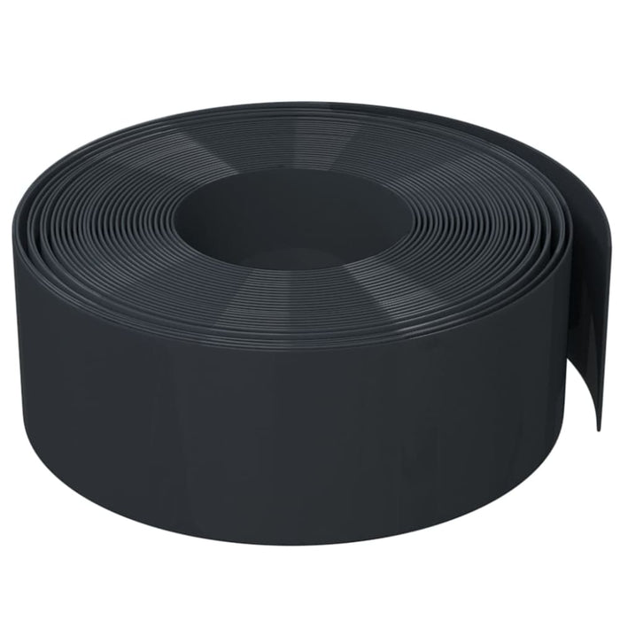 Garden Edging Black 10 m 20 Cm Polyethylene Opaabb