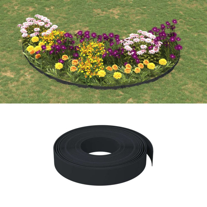 Garden Edging Black 10 m Cm Polyethylene Opatka