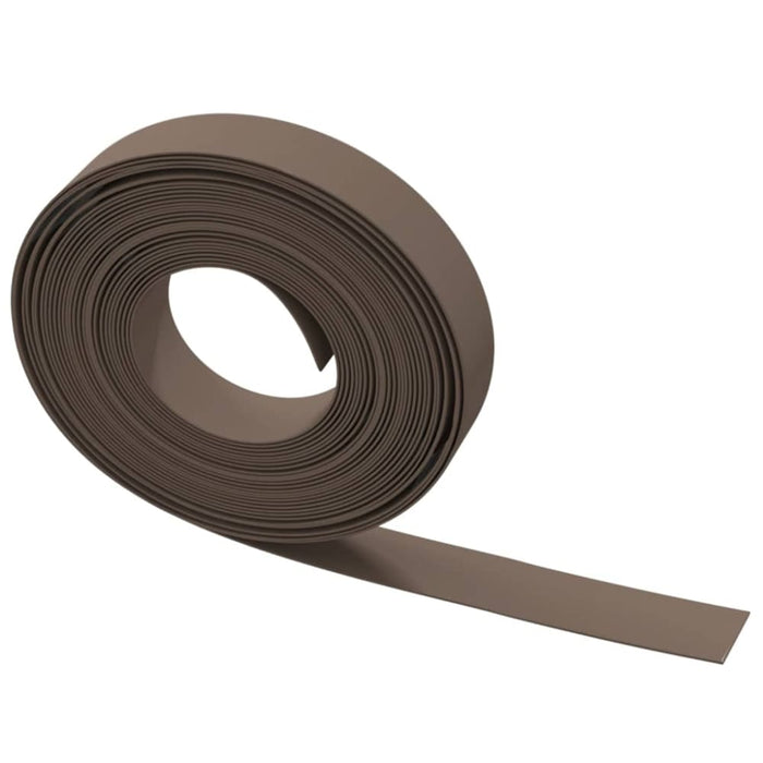 Garden Edgings 2 Pcs Brown 10 m Cm Polyethylene Toppatl