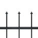 Garden Fence With Spear Top Steel 1.7x1.2 m Black Oaakxl
