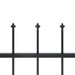 Garden Fence With Spear Top Steel 1.7x1.5 m Black Oaakxi