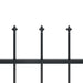 Garden Fence With Spear Top Steel 1.7x0.6 m Black Oaakxt