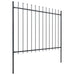 Garden Fence With Spear Top Steel 3.4 m Black Xiiltb