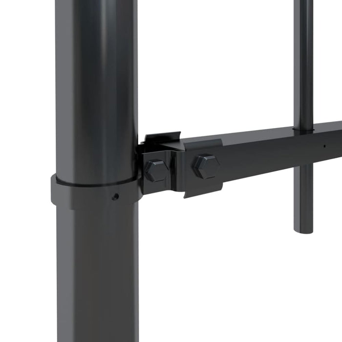 Garden Fence With Spear Top Steel 3.4x0.6 m Black Xiipka