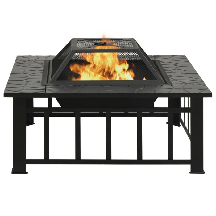 Garden Fire Pit with Pokerxxl Steel Toonnn