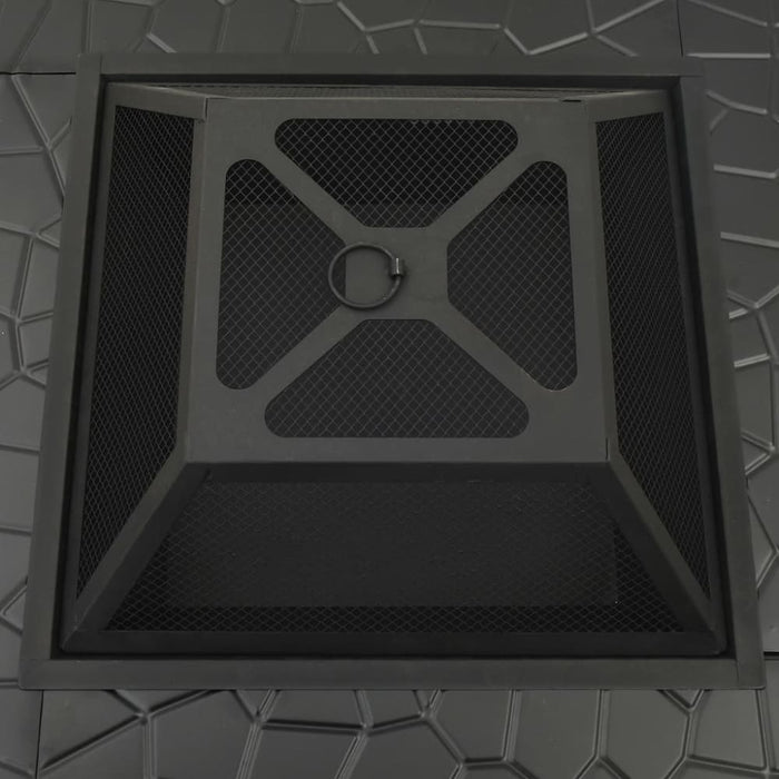 Garden Fire Pit with Pokerxxl Steel Toonnn