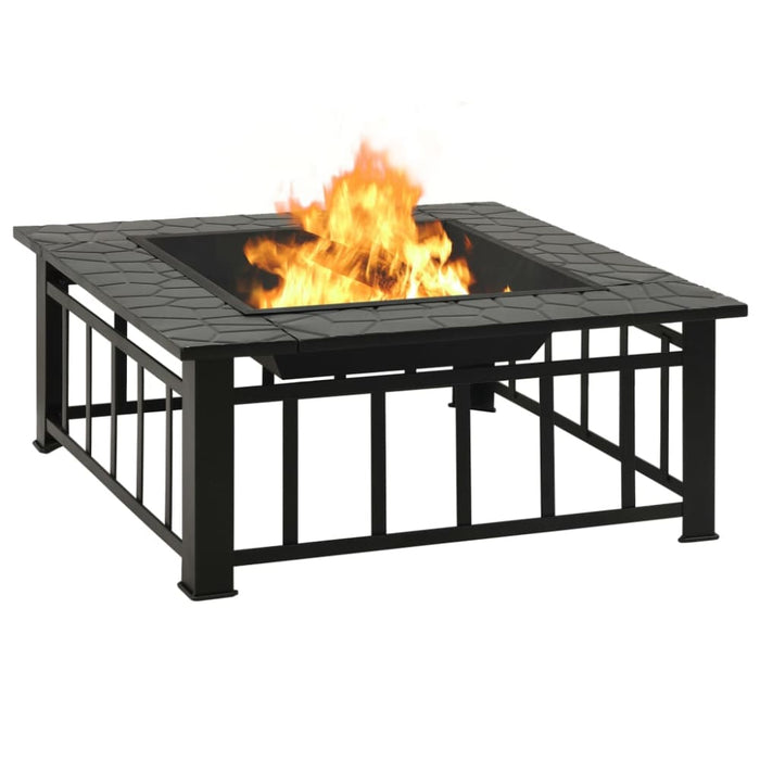 Garden Fire Pit with Pokerxxl Steel Toonnn