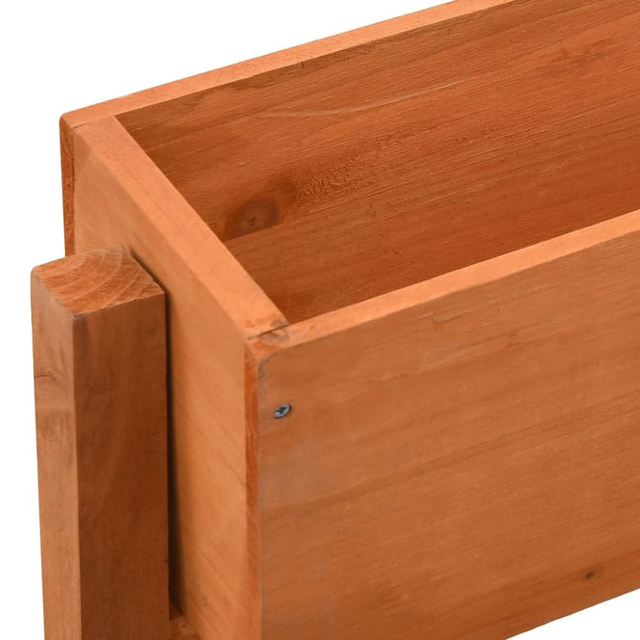 Garden Folding Planter Orange 60x14x75 Cm Solid Firwood