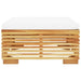 Garden Footrest with Cream Cushion Solid Wood Teak Tokopn