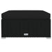 Garden Footrest with Cushion Black 70x70x30 Cm Poly Rattan