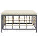 Garden Footstool with Beige Cushion Poly Rattan Tlaotx