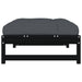 Garden Footstool Black 120x80 Cm Solid Wood Pine Nxpiao