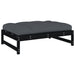 Garden Footstool Black 120x80 Cm Solid Wood Pine Nxpiao