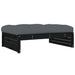 Garden Footstool Black 120x80 Cm Solid Wood Pine Nxpilk