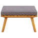 Garden Footstool with Cushion 60x60x29 Cm Solid Acacia Wood