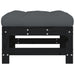 Garden Footstool with Cushion Black Solid Wood Pine Nxplio