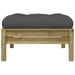 Garden Footstool with Cushion Impregnated Wood Pine Ntnoln