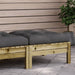 Garden Footstool with Cushion Impregnated Wood Pine Ntnoln