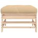 Garden Footstool with Cushion Solid Wood Pine Nxplli